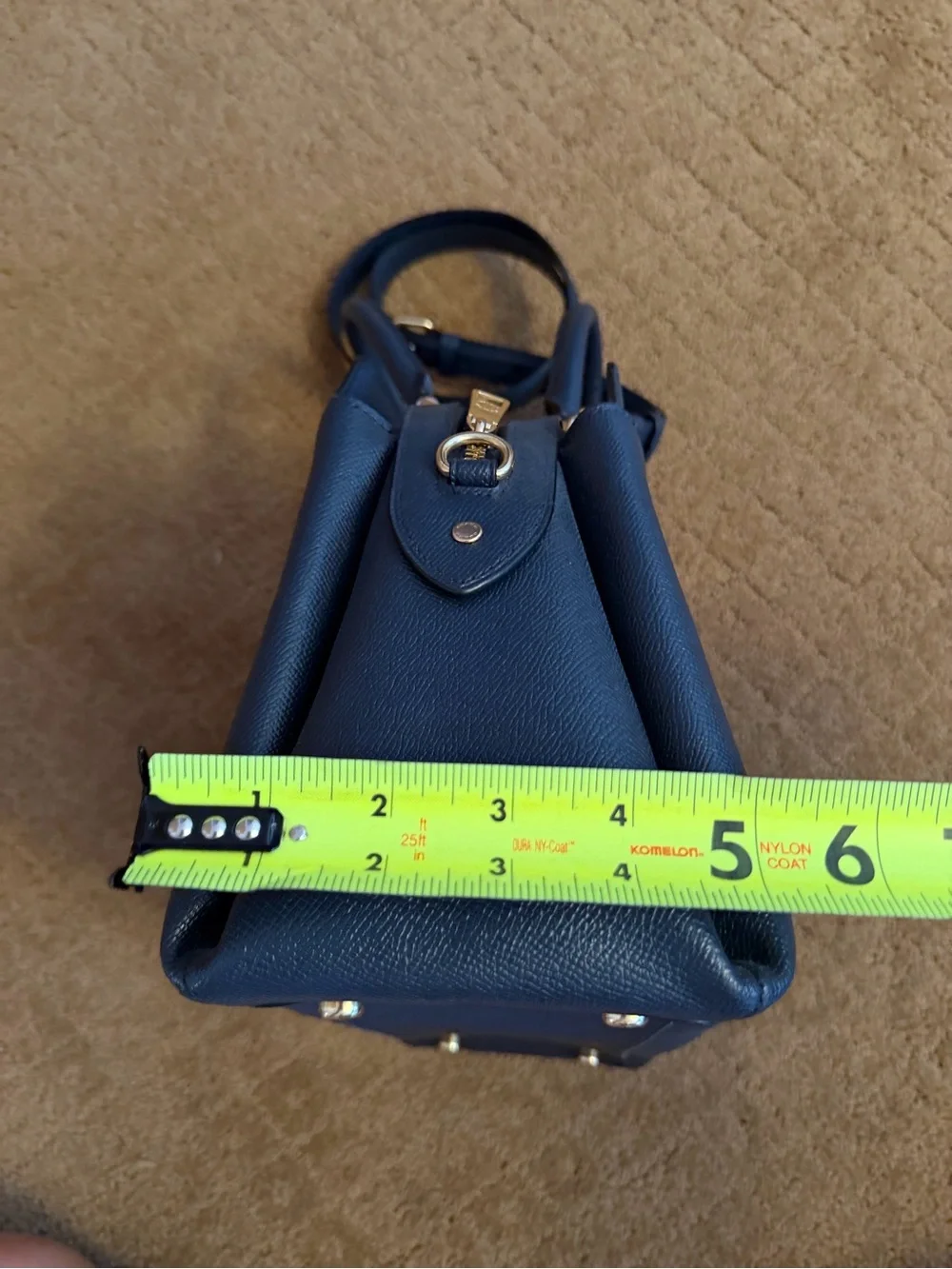 Coach Mini Satchel Crossbody Black Pebbled Leather Gold Hardware